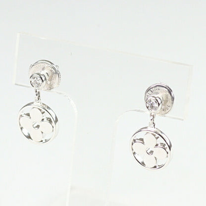 Louis Vuitton Monogram Idylle Earrings White Gold Diamond 750Wg Q96167 Set Of 2