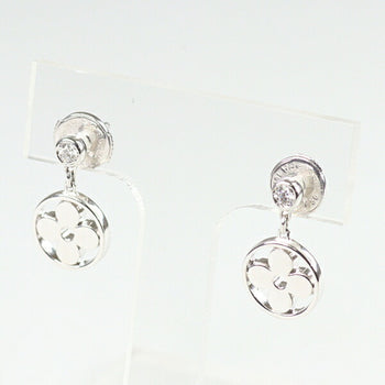 Louis Vuitton Monogram Idylle Earrings White Gold Diamond 750Wg Q96167 Set Of 2