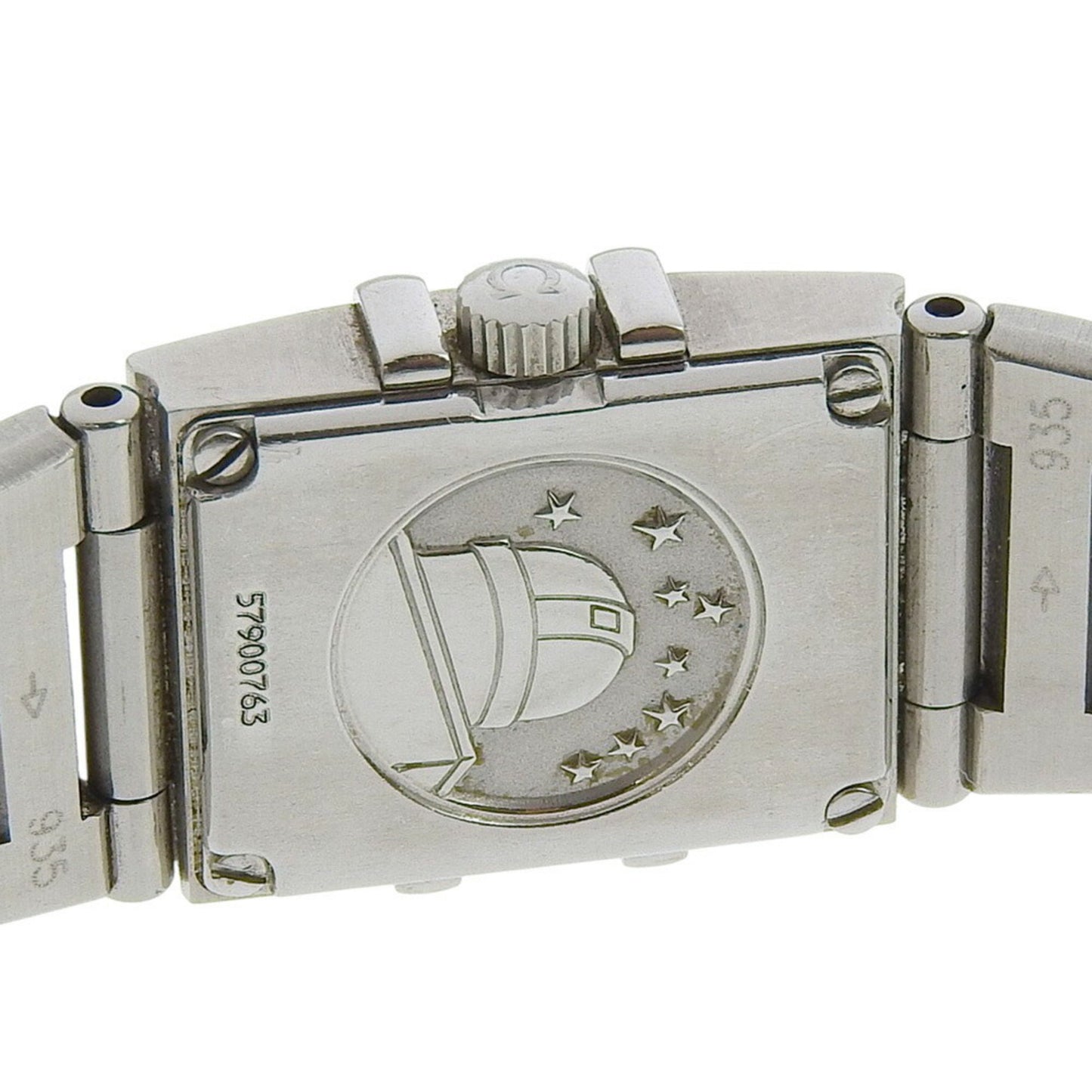 Omega Constellation Carree Watch 1531.71 Stainless Steel 1998 Quartz Analog Display White Shell Dial