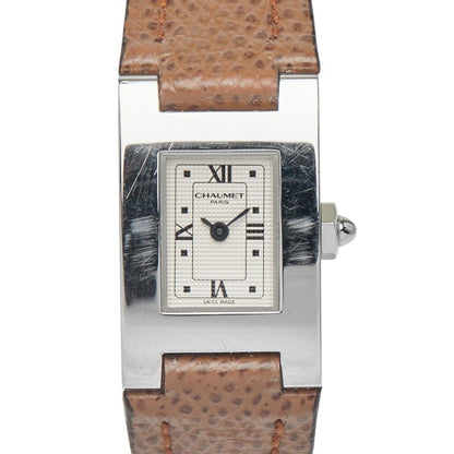 Chaumet Style Rectangle Quartz Watch With Silver Dial
