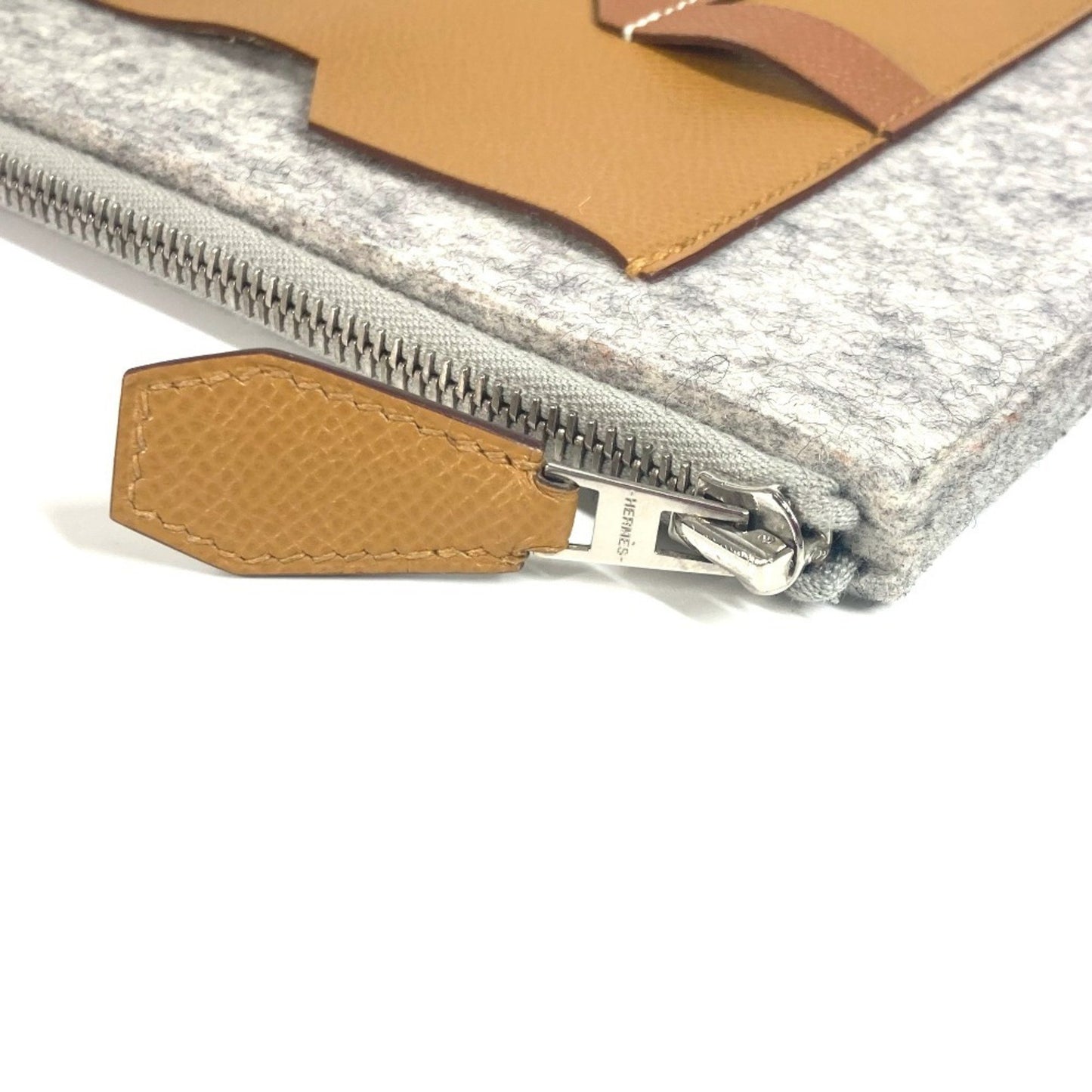 Hermes Toudou 37 Pouch/Clutch Bag In Felt And Leather