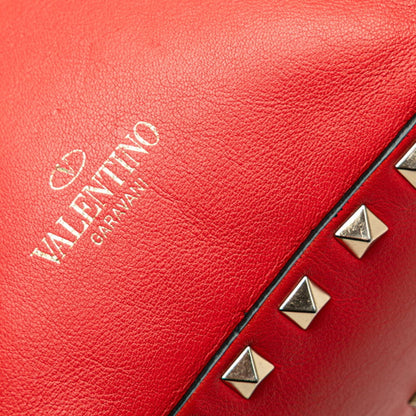 Valentino Rockstud Backpack Red Leather