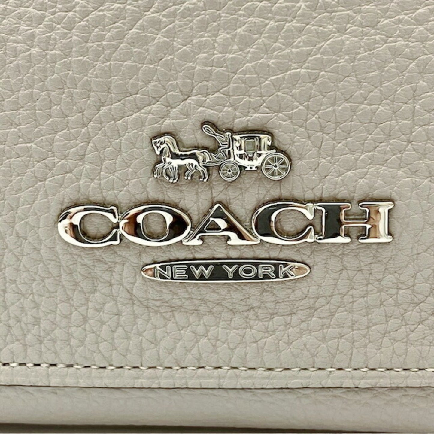 Coach Mini Emma Satchel Bag F31466 Grey Leather Handbag Shoulder