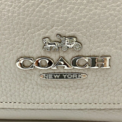 Coach Mini Emma Satchel Bag F31466 Grey Leather Handbag Shoulder