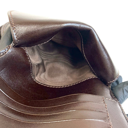 Unused Fendi Zucca Ff Pattern Canvas And Leather Bifold Wallet With Card Case