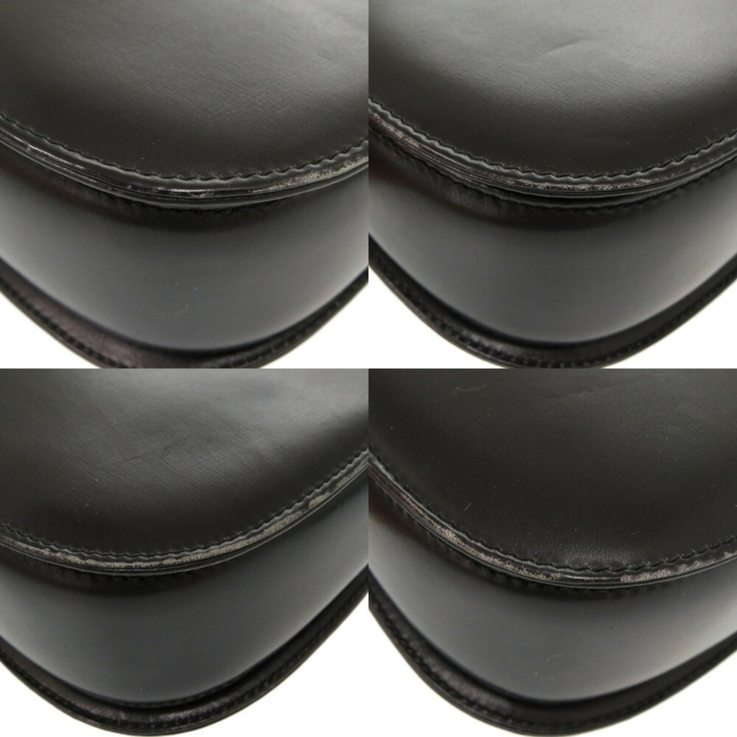 Gucci Ladylock Leather Black 000 46 0210 Handbag 0066 Gucci