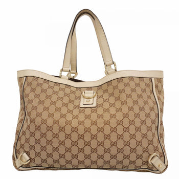 Gucci Gg Canvas Abbey Tote Bag 141472 Brown Beige Champagne