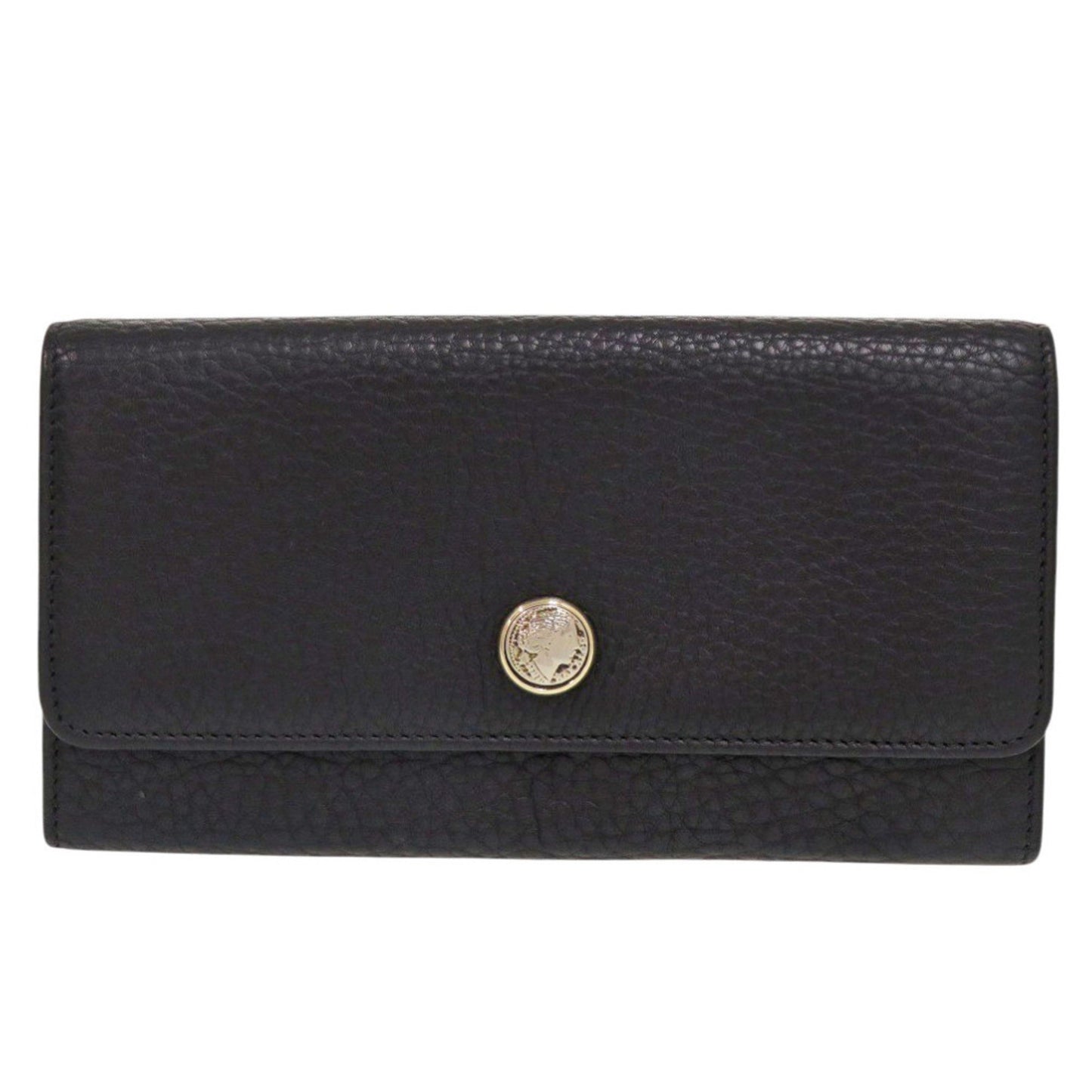 Bvlgari Monete 35963 Black Leather Long Wallet 1036 Bvlgari