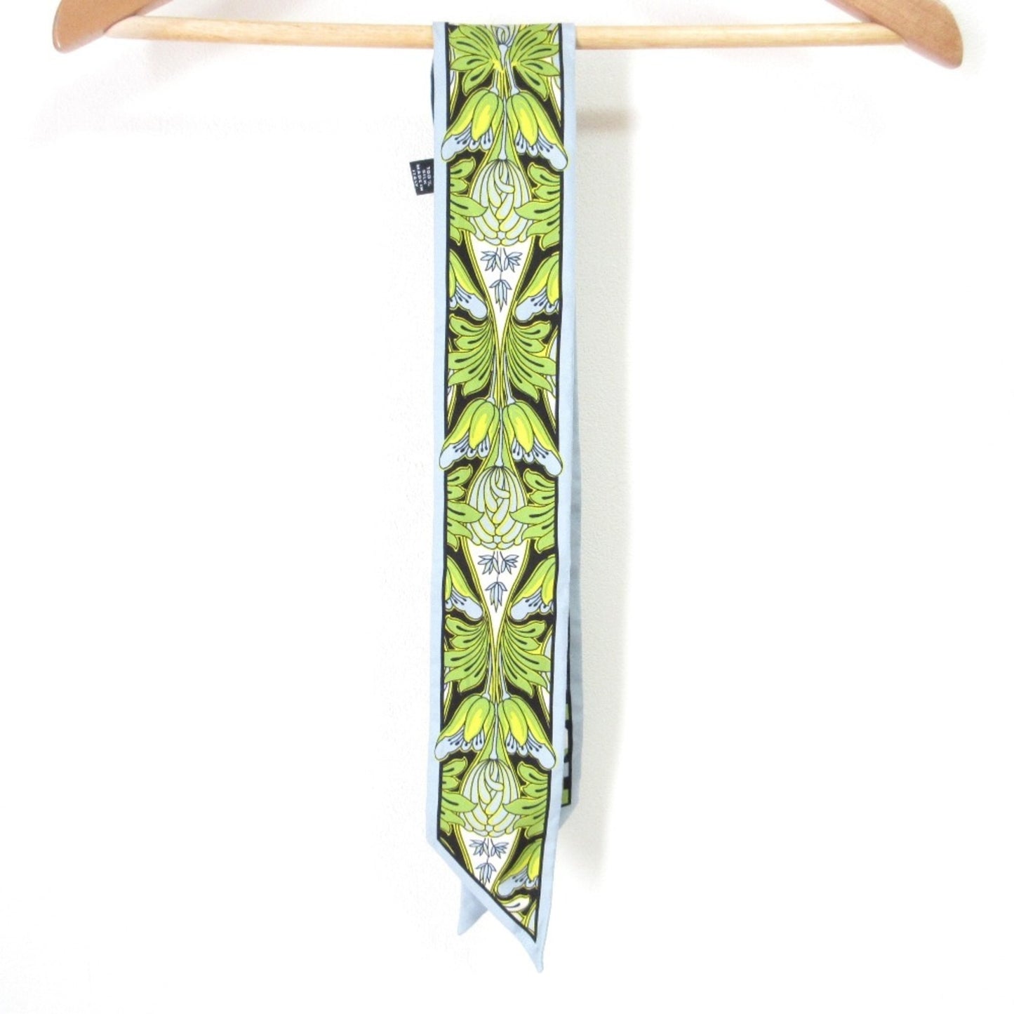 Prada Print Silk Slim Scarf 1Ff008 Light Blue