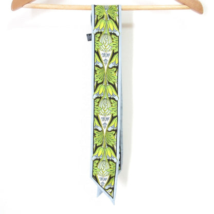 Prada Print Silk Slim Scarf 1Ff008 Light Blue