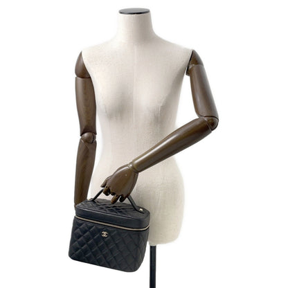 Chanel Handbag Matelasse Coco Mark Vanity Caviar Skin Ap2573 Chanel Black