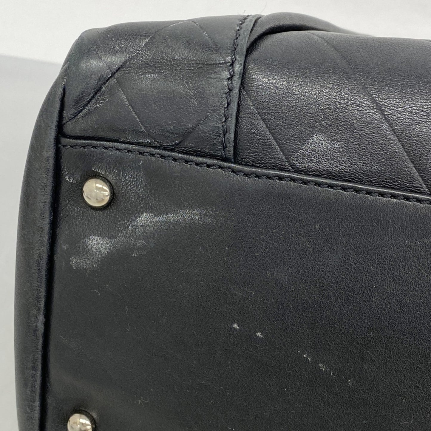 Chanel Handbag V-Stitch Leather Black