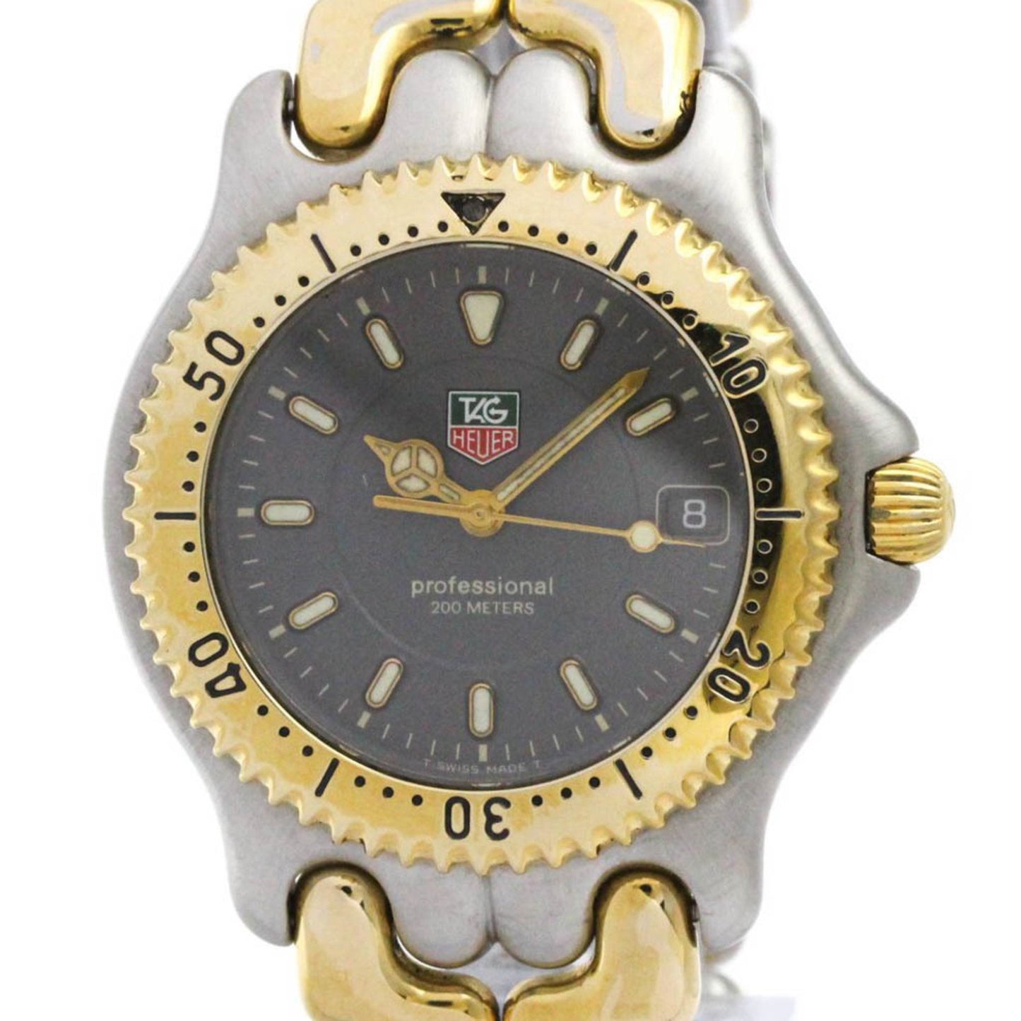 Tag Heuer Sel Professional 200M Gold Plated Steel Watch Wg1120 Polished
