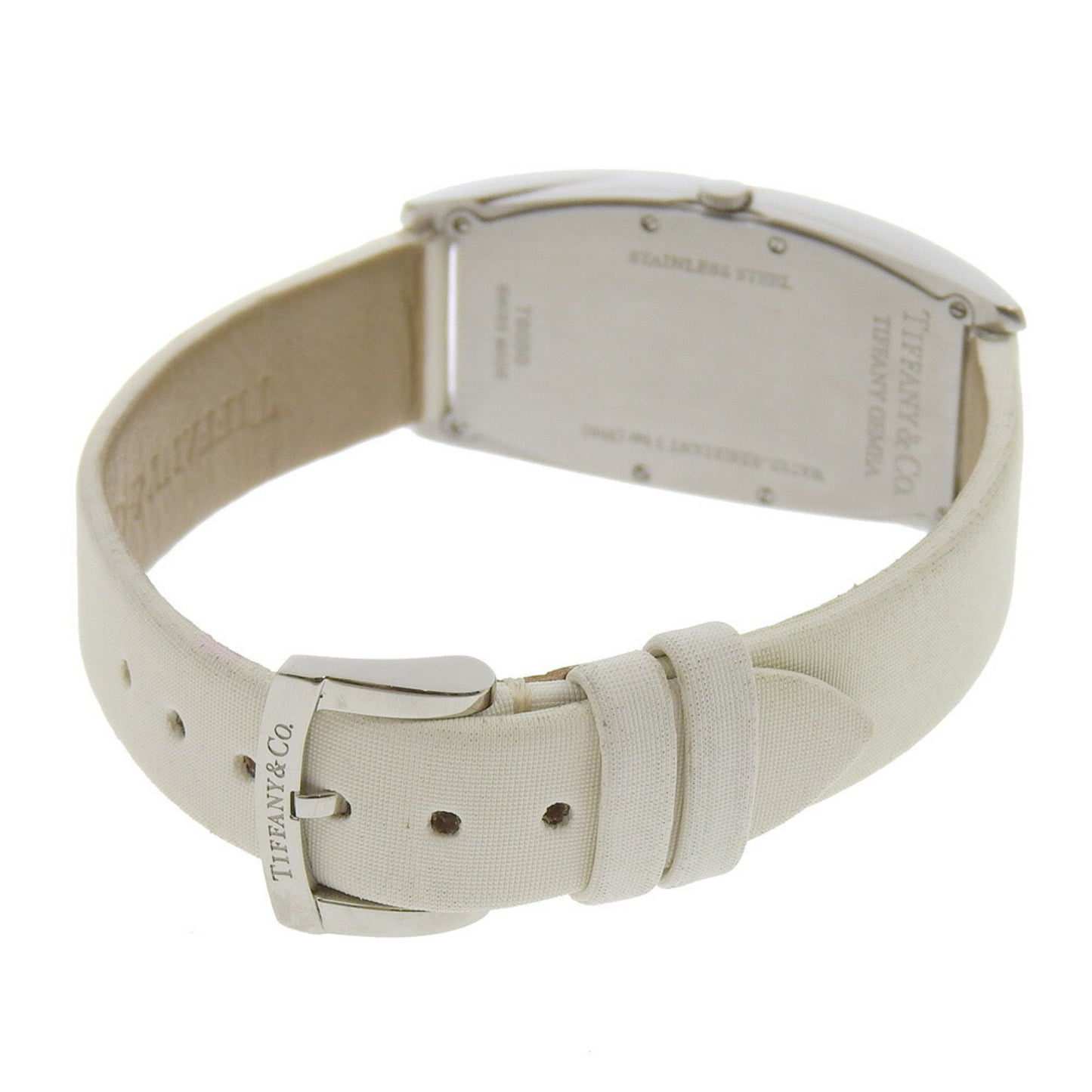 Tiffany & Co. Jemea Watch Z6401.10.10A298A Stainless Steel X Embossed Leather Quartz Analog Display