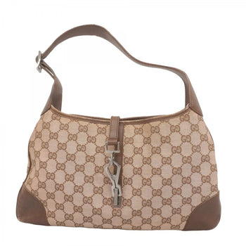 Gucci Gg Canvas Shoulder Bag 001 4057 Leather Brown