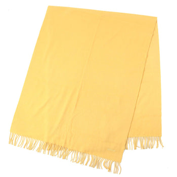 Hermes 100% Cashmere Shawl With Embroidered Logo And Fringe
