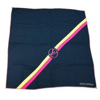 Louis Vuitton Louis Vuitton Scarf Muffler Carre Myepi M73915 100% Silk Navy Aq4339