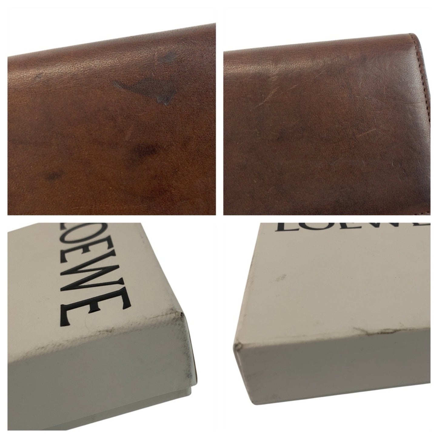 Loewe Anagram Brown Leather Card Case/Business Holder