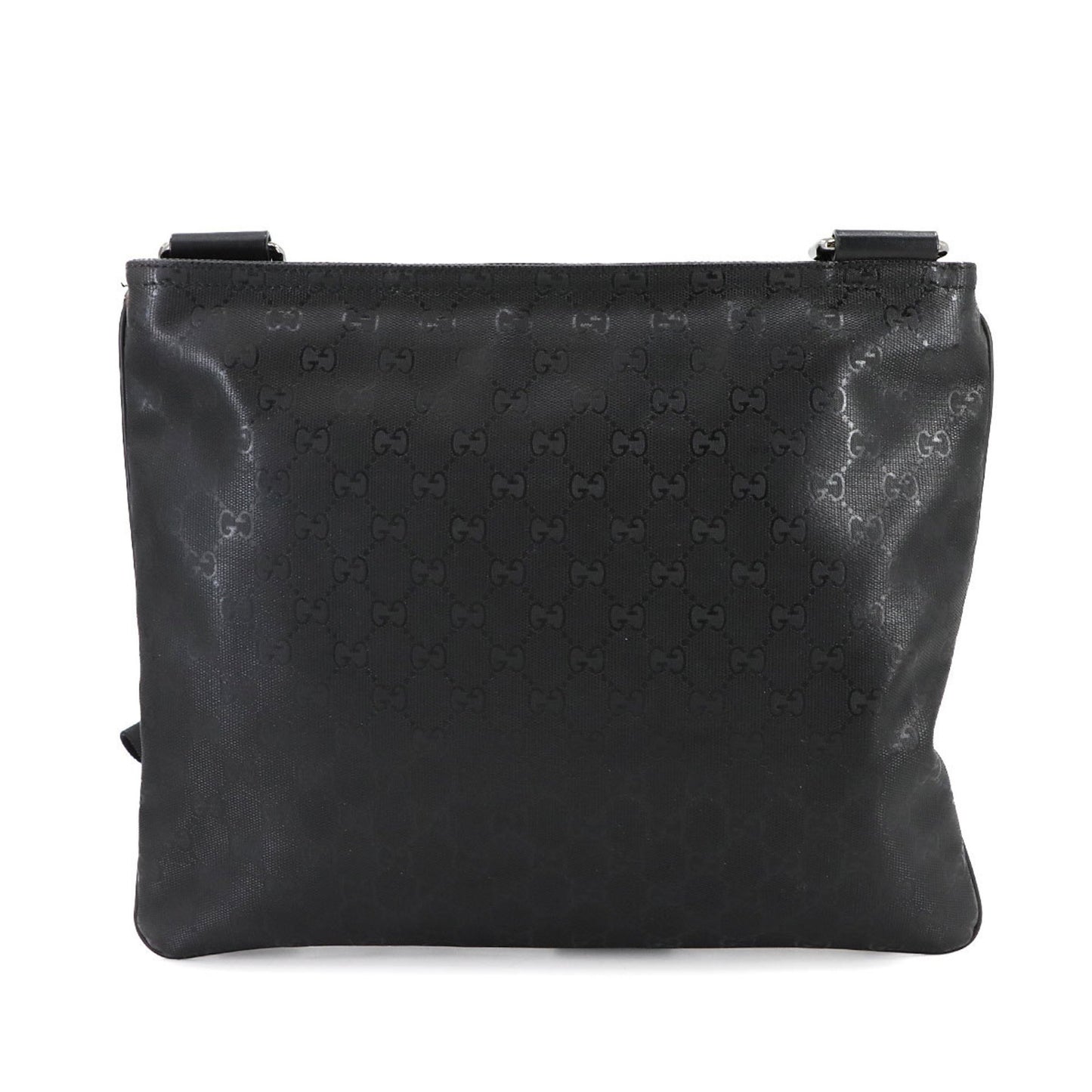 Gucci Gg Imprime Shoulder Bag In Black Pvc