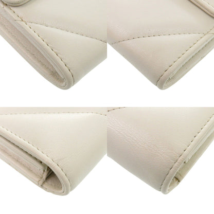 Chanel Chanel 19 Ap0955 White Lambskin Coco Mark Long Wallet
