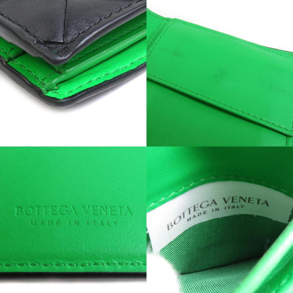 Bottega Veneta Bi-Fold Wallet Intrecciato Leather Black
