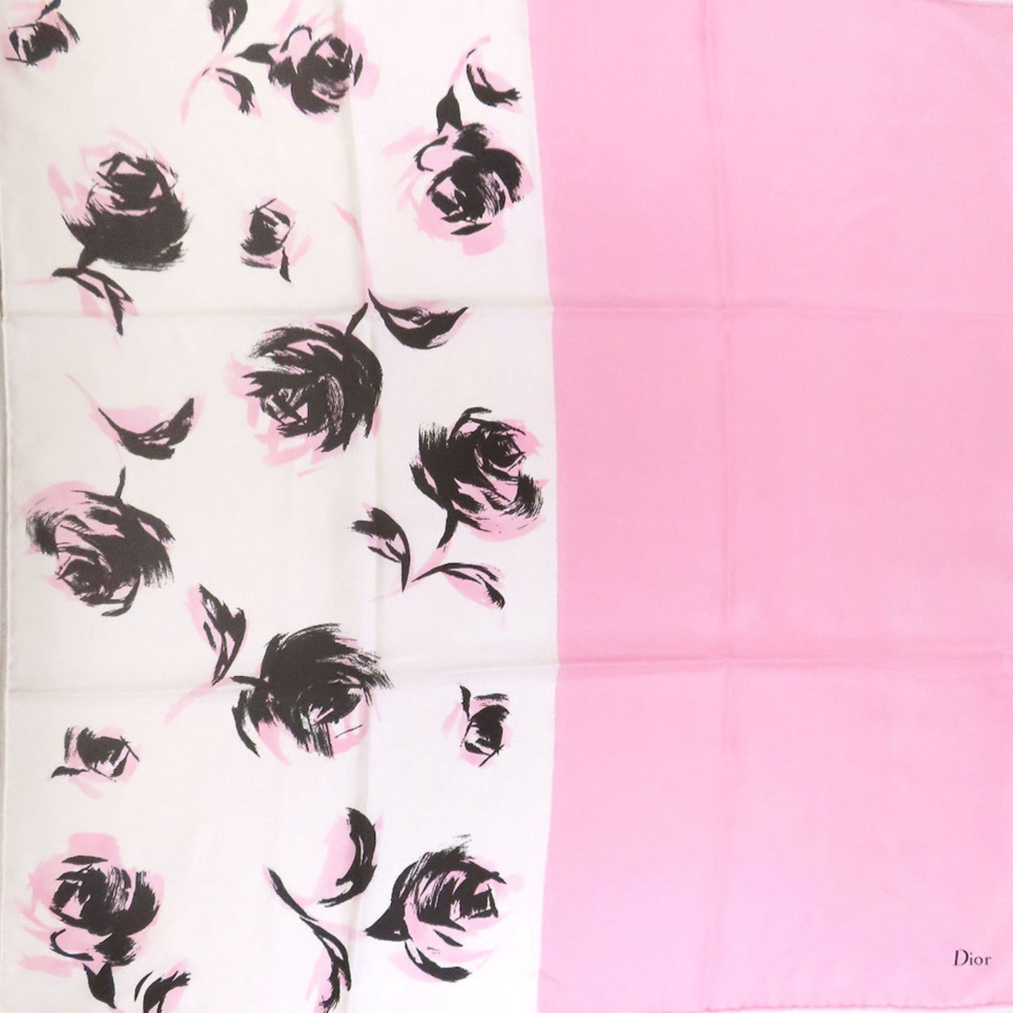 Christian Dior Floral Print Silk Scarf/Muffler