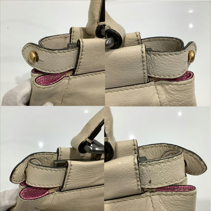 Fendi Peekaboo 8Bn211 Bag Handbag White Ivory Fendi Ja-24389