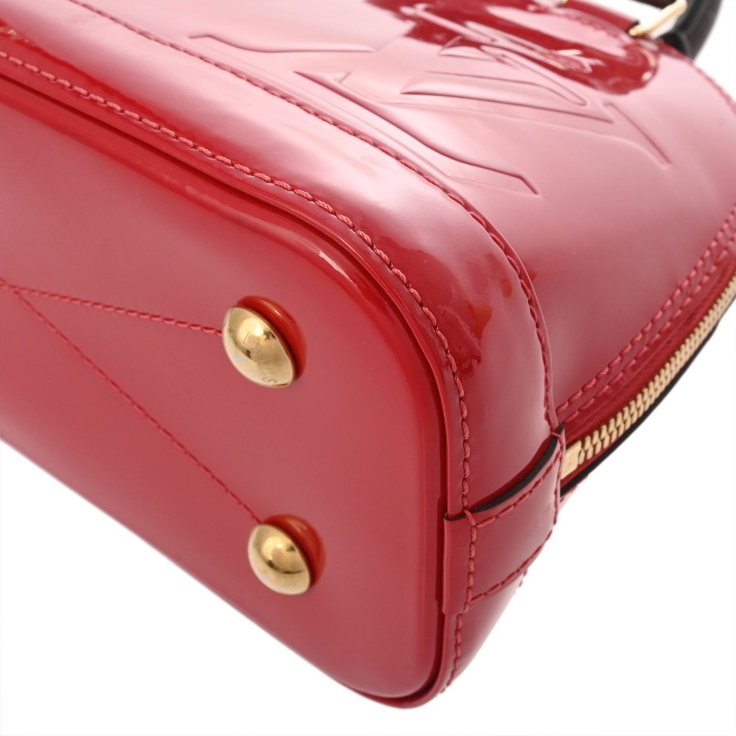 Louis Vuitton Alma Bb Scarlet M91606 Women'S Monogram Canvas Patent Leather Handbag