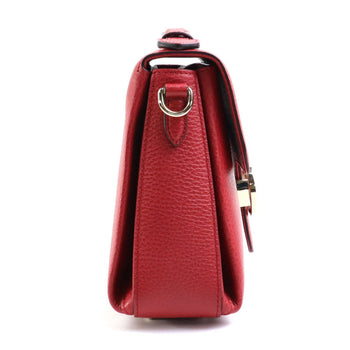 Gucci Handbag Shoulder Bag Interlocking G Leather/Metal Dark Red/Gold