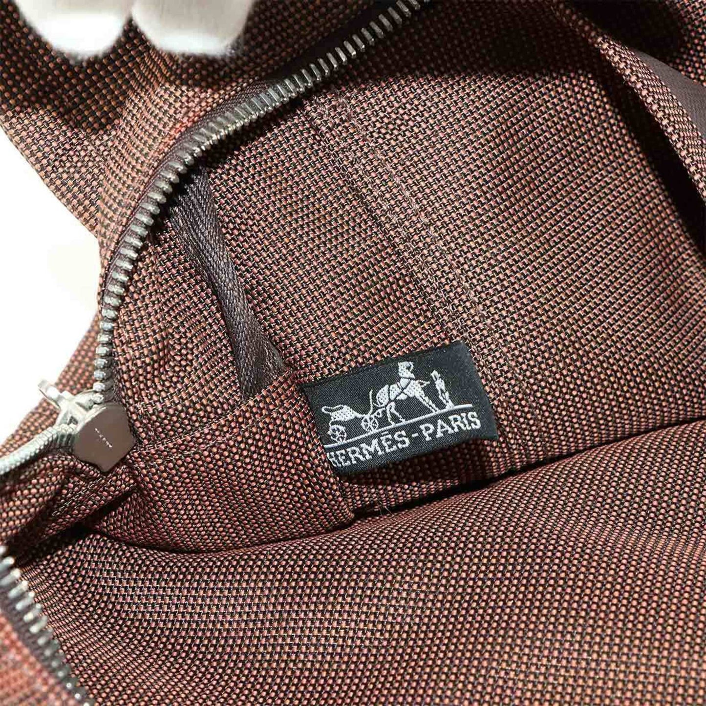 Hermes Herms Herline Mm Tote Bag In Brown Canvas