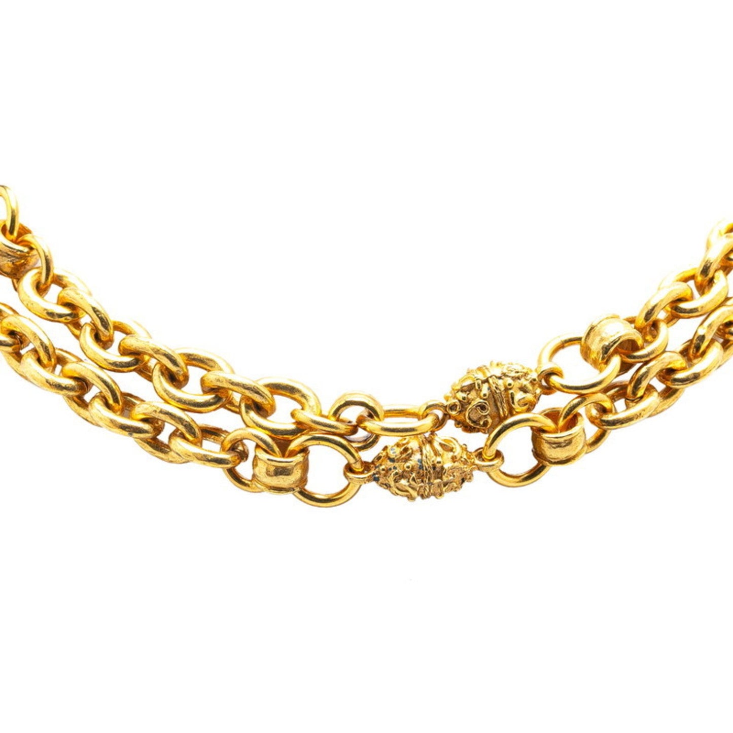 Chanel Coco Mark Chain Necklace Gold Plated