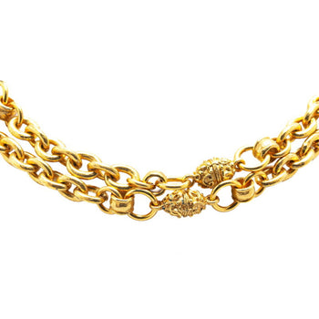 Chanel Coco Mark Chain Necklace Gold Plated