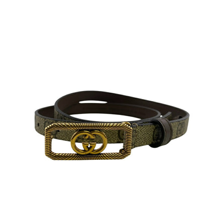 Gucci 751556 Interlocking G 75/30 Gg Supreme Belt Grey