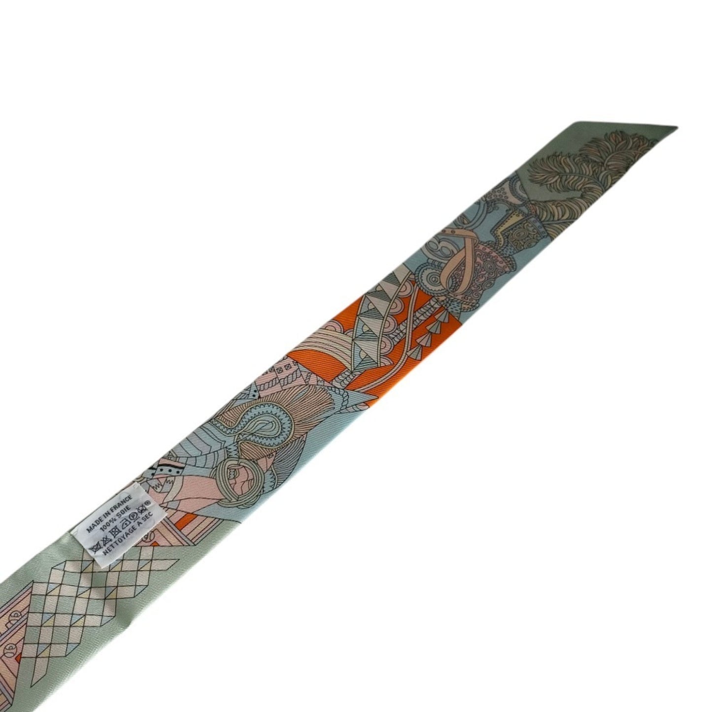 Hermes "De L'Ombrelle Aux Duels" Silk Twilly Scarf/Muffler