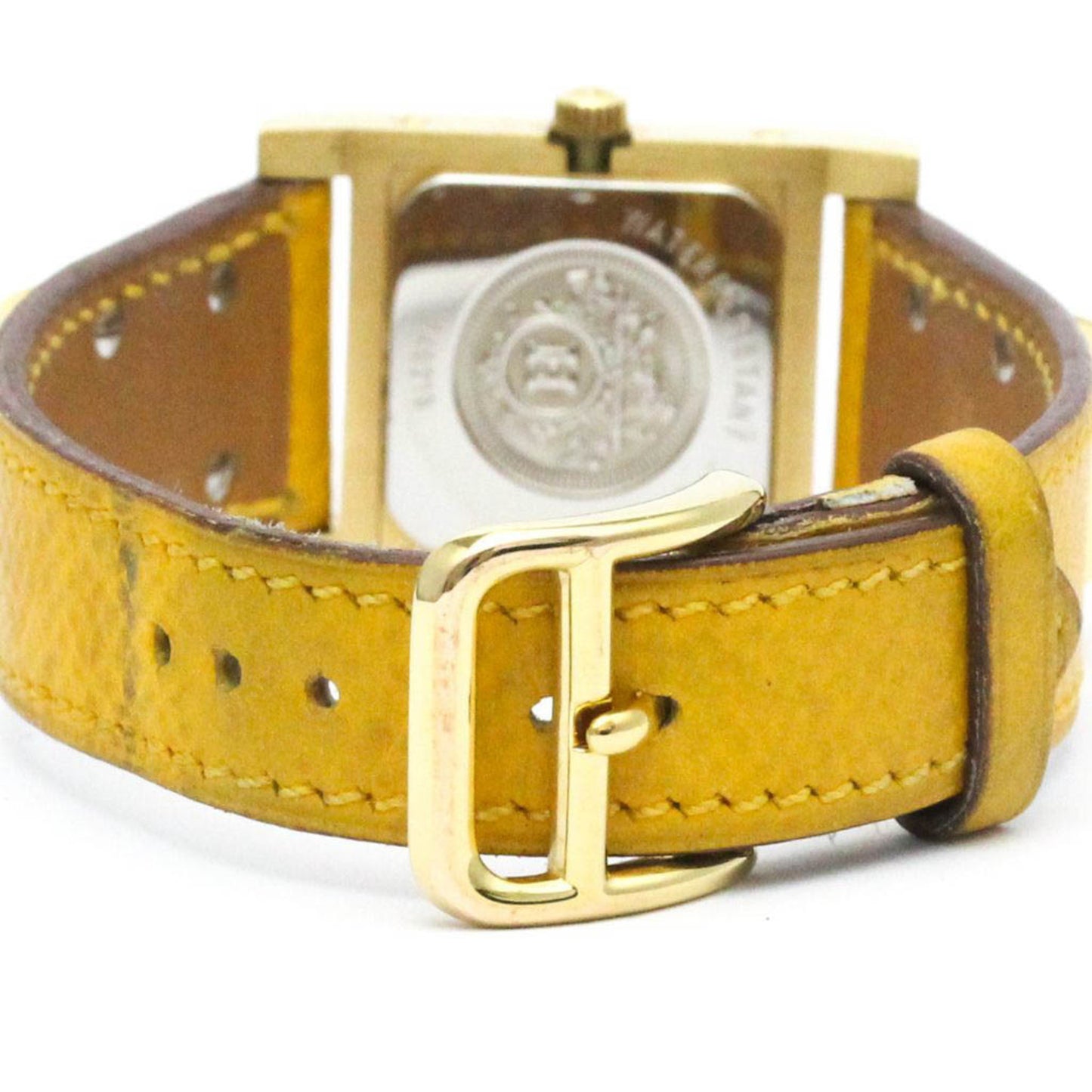 Hermes Medor Gold Plated Leather Quartz