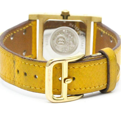 Hermes Medor Gold Plated Leather Quartz
