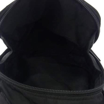 Prada Mv550 3-Way Shoulder Bag/Waist Bag In Black Nylon With Triangular Plates For Men And Women