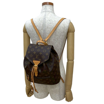 Louis Vuitton Montsouris Mm Monogram Leather Drawstring Backpack/Daypack