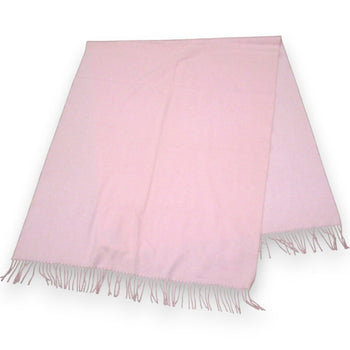 Hermes 100% Cashmere Logo Embroidered Fringe Large Scarf