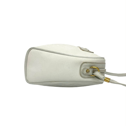 Gucci Old Gucci Micro Gg Leather Shoulder Bag/Pochette/Sacoche In White 38183