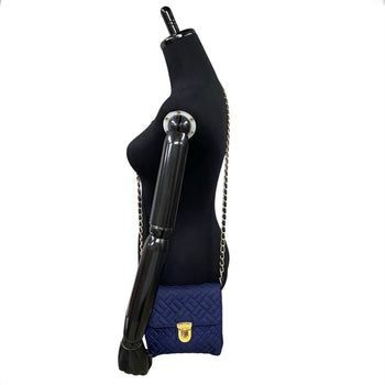 Prada Prada Logo Hardware Quilted Nylon And Saffiano Leather Chain Shoulder Bag