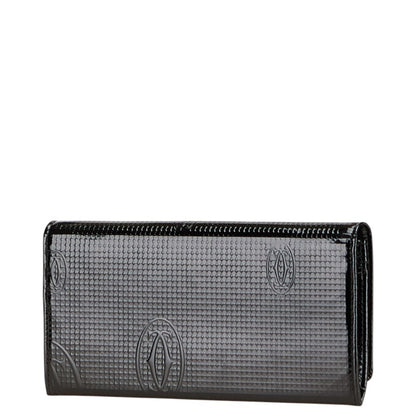 Cartier Happy Birthday Long Wallet Black Enamel