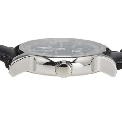 Bvlgari Solotempo Watch St29S Quartz Black Dial Stainless Steel Leather