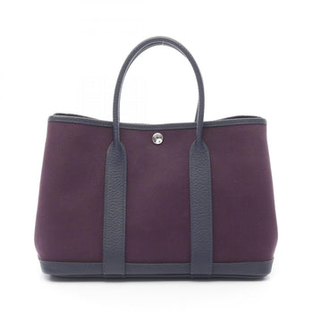 Hermes Hermes Garden Tpm Tote Bag Leather Negonda Toile Officier