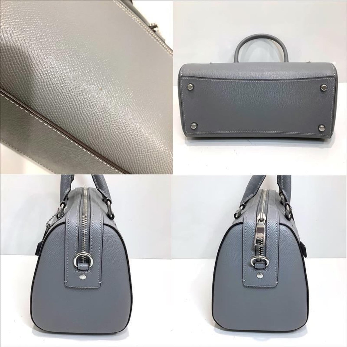 Coach Leather Rowan Satchel Handbag/Shoulder Bag