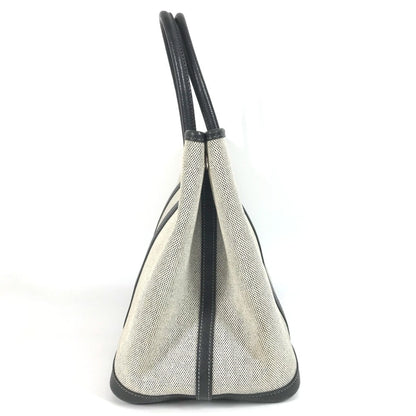 Hermes Garden Party Pm Toile H Leather Handbag/Tote Bag