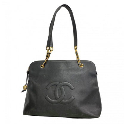 Chanel Shoulder Bag Caviar Skin Black
