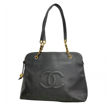 Chanel Shoulder Bag Caviar Skin Black