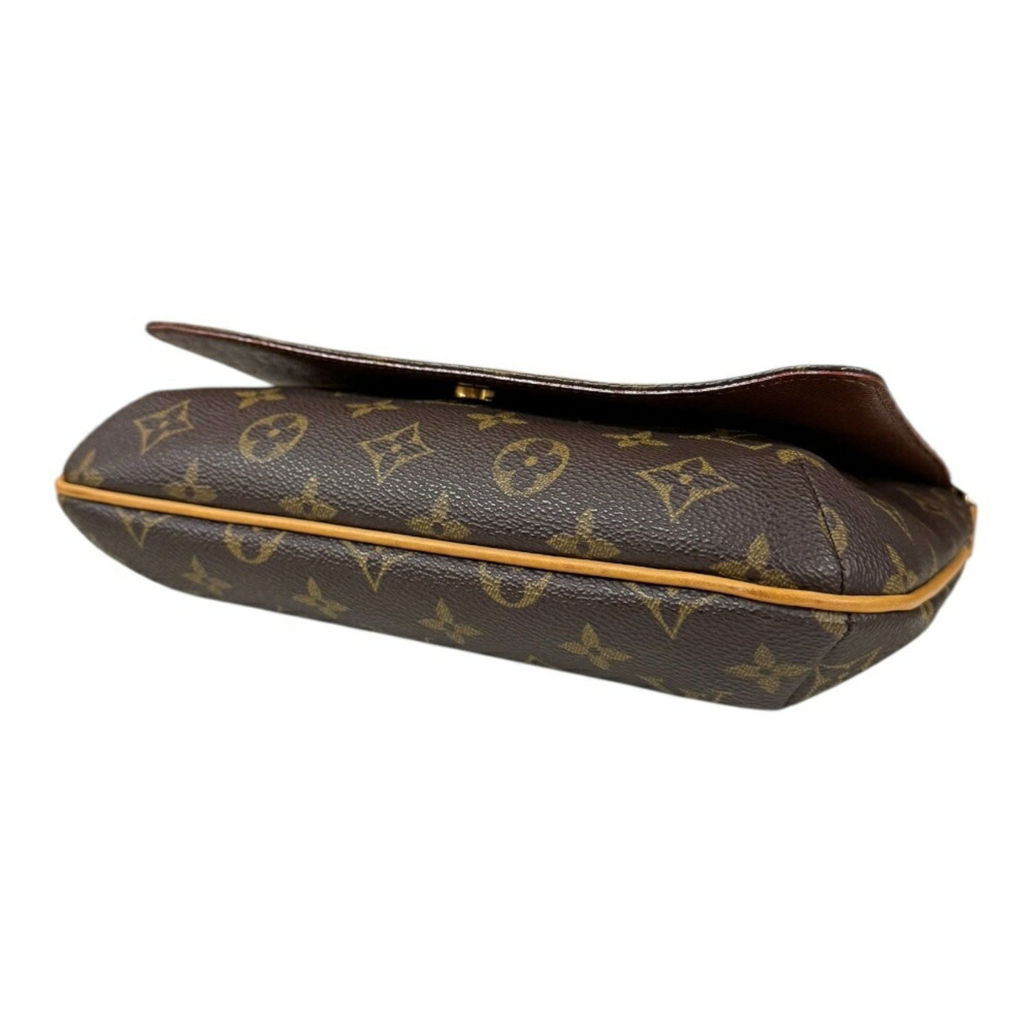 Louis Vuitton Musette Tango Monogram Shoulder Bag Canvas M51257 Brown