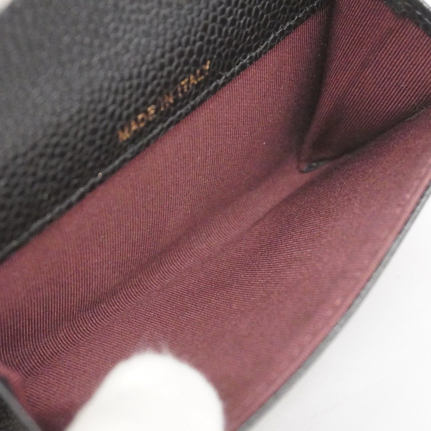 Chanel Matelasse Business Card Case In Caviar Leather